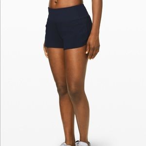 navy blue speed up shorts 4”